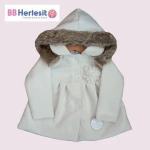 abrigo para niña color hueso - BBHERLESITO