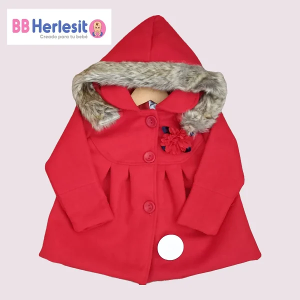 abrigo para niña color rojo - BBHERLESITO