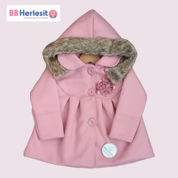 abrigo para niña color rosa - BBHERLESITO